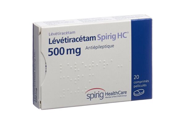 Lévétiracétam Spirig HC cpr pell 500 mg 20 pce