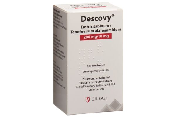 Descovy cpr pell 200/10 mg bte 30 pce