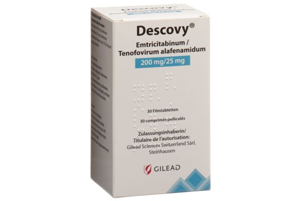 Descovy cpr pell 200/25 mg bte 30 pce