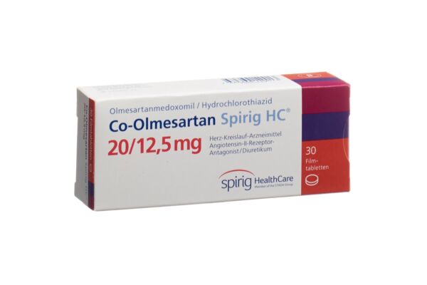 Co-Olmésartan Spirig HC cpr pell 20 mg/12.5 mg 30 pce