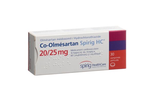 Co-Olmésartan Spirig HC cpr pell 20 mg/25 mg 30 pce