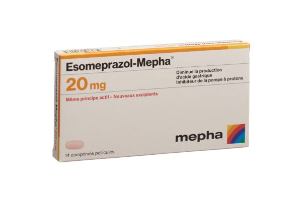 Esomeprazol-Mepha Filmtabl 20 mg 14 Stk