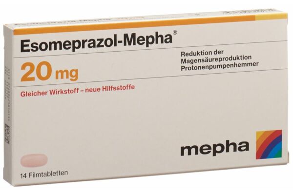 Esomeprazol-Mepha Filmtabl 20 mg 14 Stk
