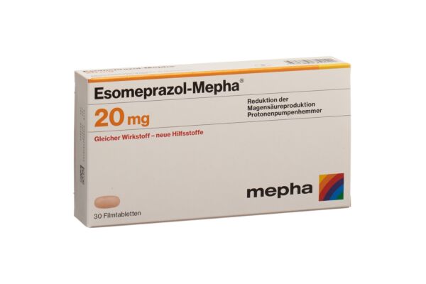 Esomeprazol-Mepha Filmtabl 20 mg 30 Stk