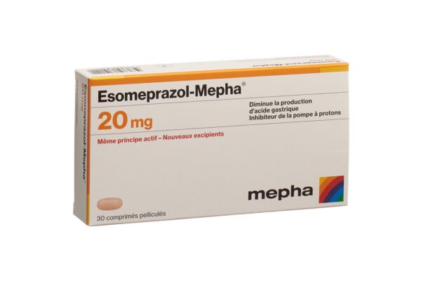 Esomeprazol-Mepha cpr pell 20 mg 30 pce