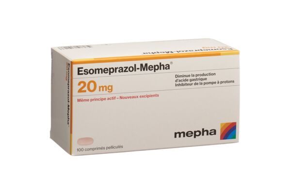 Esomeprazol-Mepha cpr pell 20 mg 100 pce