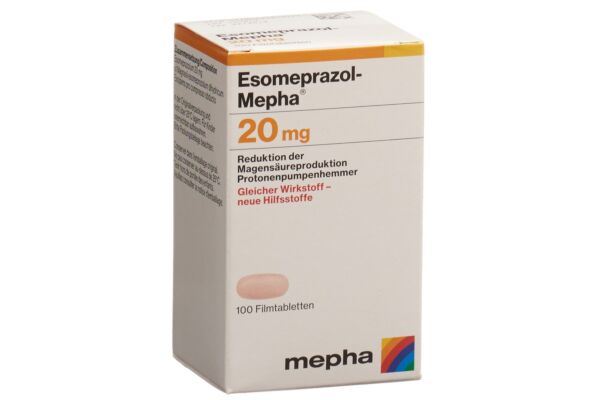 Esomeprazol-Mepha cpr pell 20 mg bte 100 pce