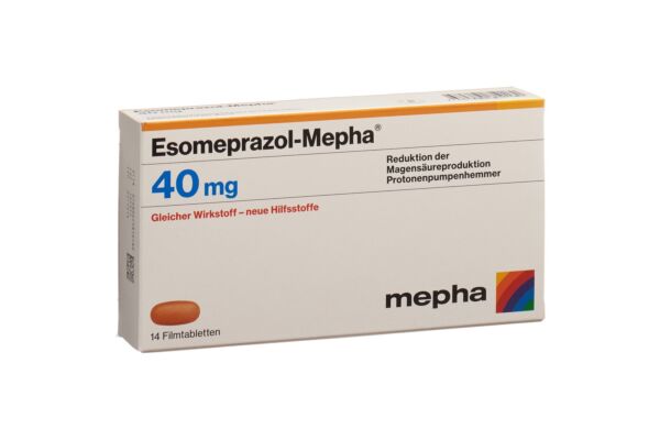 Esomeprazol-Mepha cpr pell 40 mg 14 pce