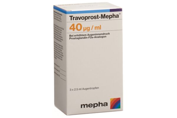 Travoprost-Mepha Gtt Opht 40 mcg/ml 3 Fl 2.5 ml