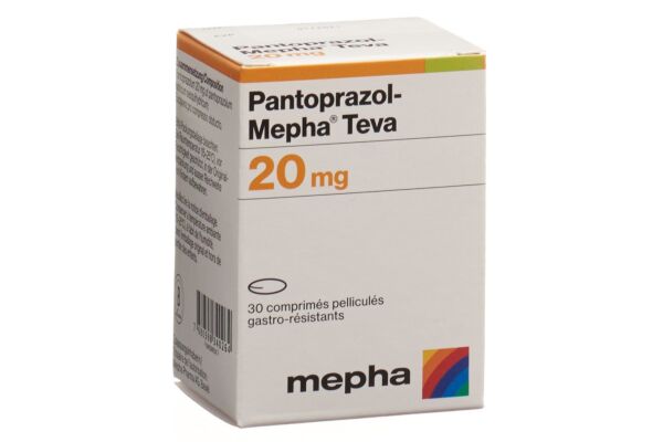 Pantoprazol-Mepha Teva cpr pell 20 mg bte 30 pce