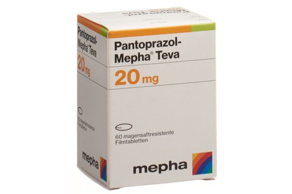 Pantoprazol-Mepha Teva cpr pell 20 mg bte 60 pce