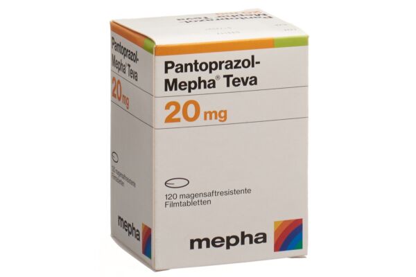 Pantoprazol-Mepha Teva cpr pell 20 mg bte 120 pce