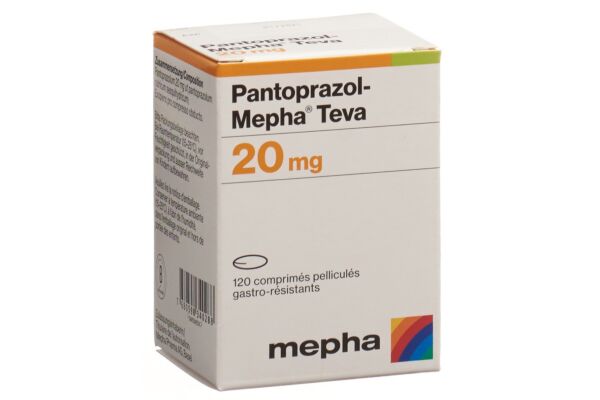 Pantoprazol-Mepha Teva cpr pell 20 mg bte 120 pce