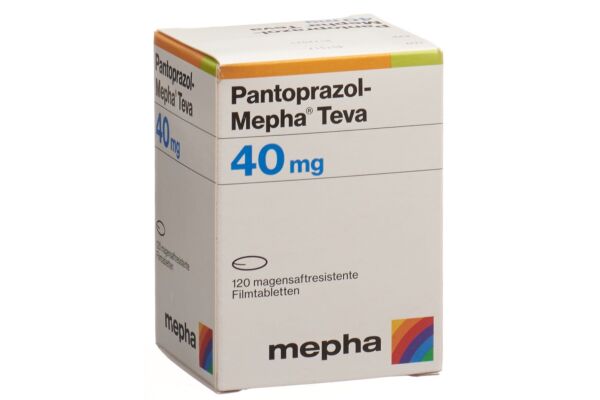 Pantoprazol-Mepha Teva cpr pell 40 mg bte 120 pce
