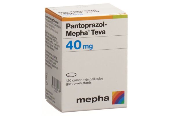 Pantoprazol-Mepha Teva cpr pell 40 mg bte 120 pce