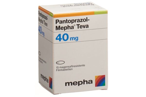 Pantoprazol-Mepha Teva cpr pell 40 mg bte 15 pce