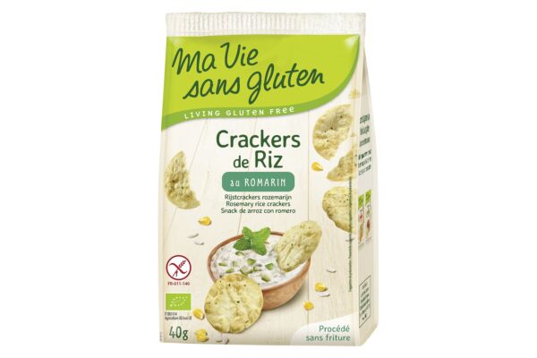 ma vie sans Gluten Crackers de riz au romarin 40 g