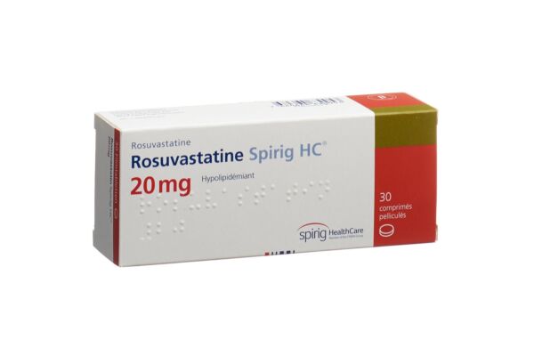 Rosuvastatin Spirig HC Filmtabl 20 mg 30 Stk