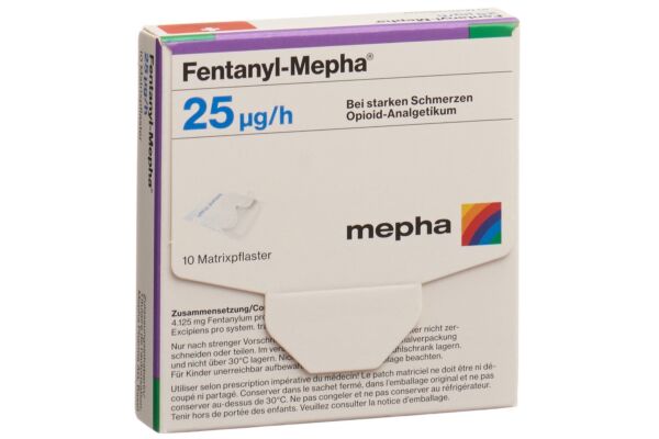 Fentanyl-Mepha patch mat 25 mcg/h 10 pce