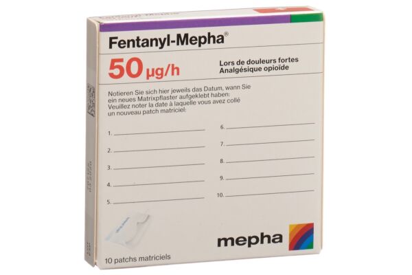 Fentanyl-Mepha patch mat 50 mcg/h 10 pce