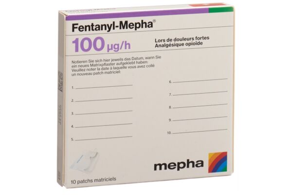 Fentanyl-Mepha patch mat 100 mcg/h 10 pce