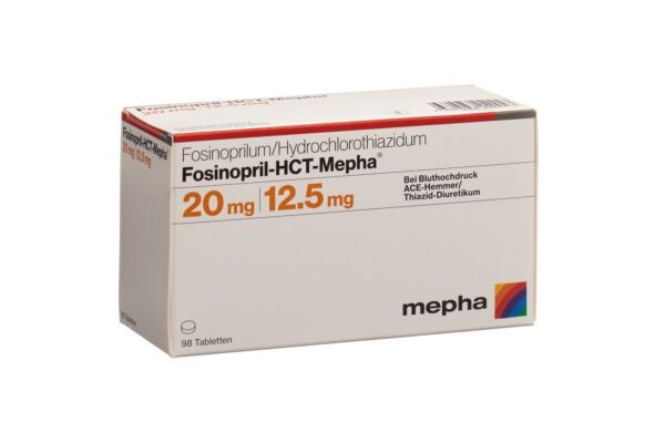Fosinopril-HCT-Mepha Tabl 20/12.5 mg 98 Stk