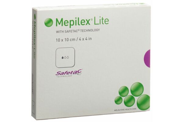 Mepilex (PI-APS) Lite Absorptionsverband 10x10cm Silikon 5 Stk