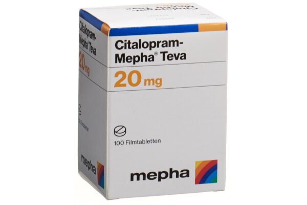 Citalopram-Mepha Teva cpr pell 20 mg bte 100 pce
