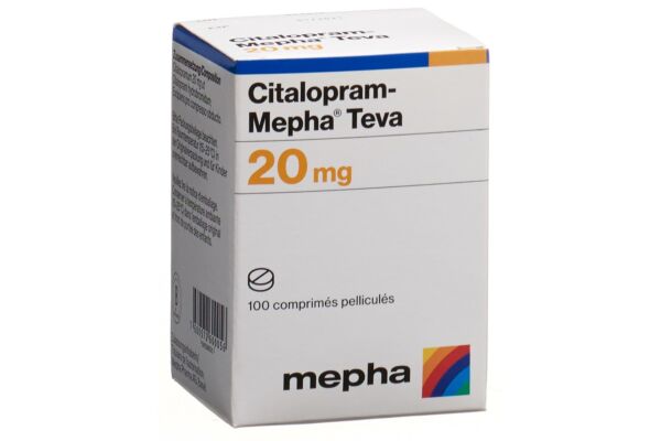Citalopram-Mepha Teva Filmtabl 20 mg Ds 100 Stk