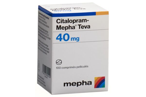 Citalopram-Mepha Teva cpr pell 40 mg bte 100 pce