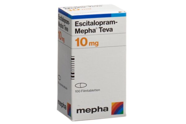 Escitalopram-Mepha Teva cpr pell 10 mg bte 100 pce