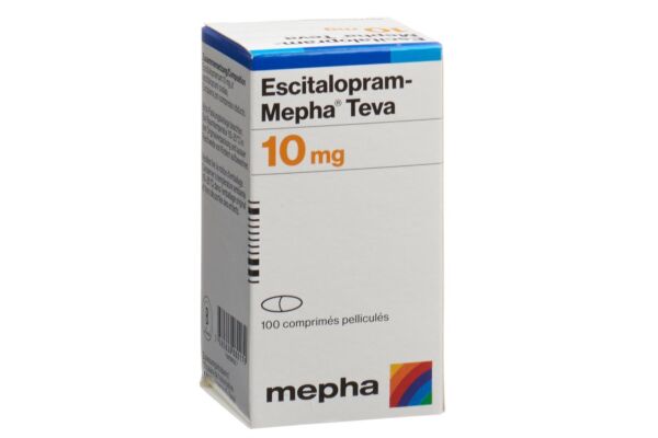 Escitalopram-Mepha Teva cpr pell 10 mg bte 100 pce