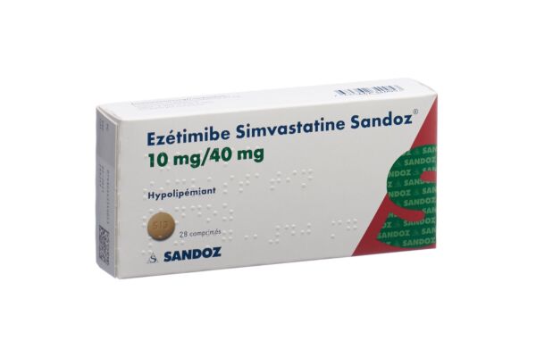 Ezétimibe Simvastatine Sandoz cpr 10/40 mg 28 pce