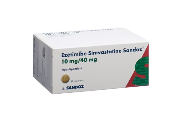 Ezétimibe Simvastatine Sandoz cpr 10/40 mg 98 pce