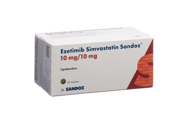 Ezétimibe Simvastatine Sandoz cpr 10/10 mg 98 pce