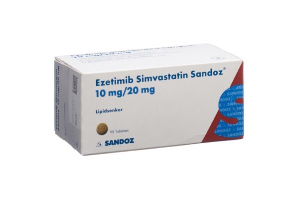Ezetimib Simvastatin Sandoz Tabl 10/20 mg 98 Stk