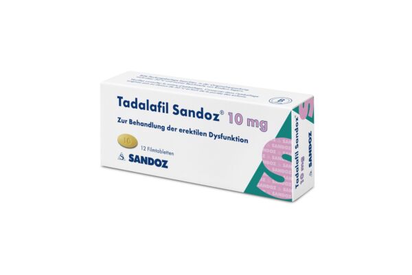 Tadalafil Sandoz cpr pell 10 mg 12 pce