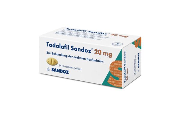 Tadalafil Sandoz Filmtabl 20 mg 24 Stk