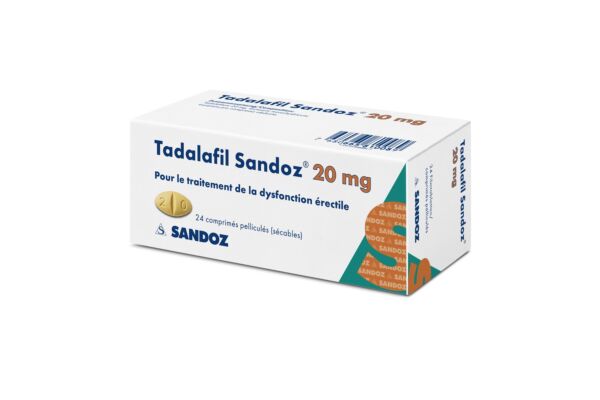 Tadalafil Sandoz Filmtabl 20 mg 24 Stk
