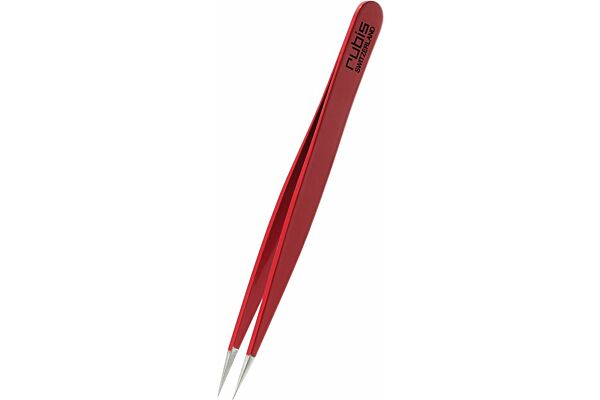 Rubis pincette pointue rouge Inox