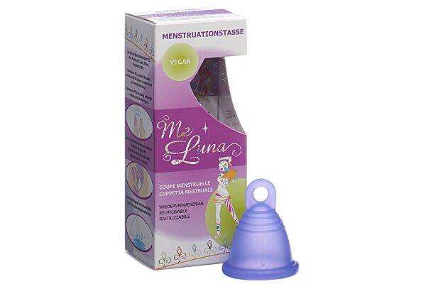 Me Luna Menstruationstasse Sport Shorty S Ring Blau-Violett