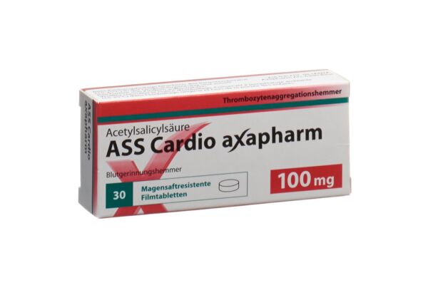 ASS Cardio axapharm Filmtabl 100 mg 30 Stk