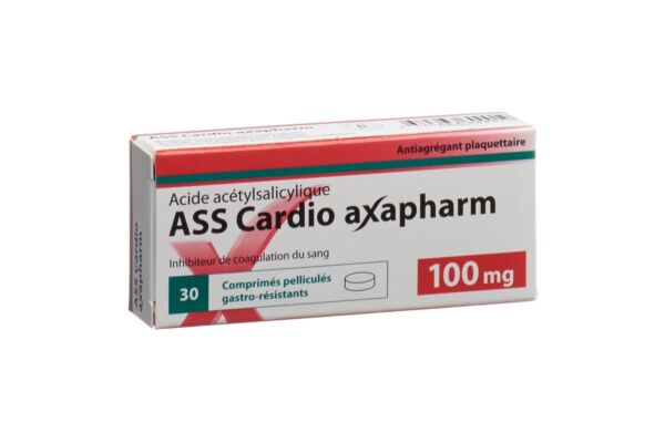 ASS Cardio axapharm Filmtabl 100 mg 30 Stk