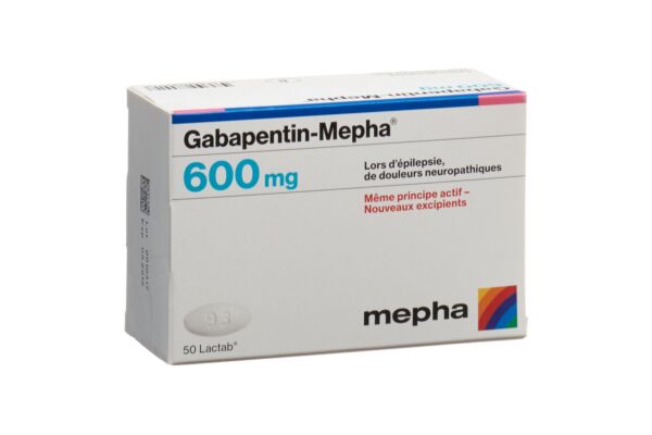 Gabapentin-Mepha Lactab 600 mg 50 pce