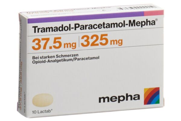 Tramadol-Paracetamol-Mepha Lactab 37.5/325 mg 100 Stk