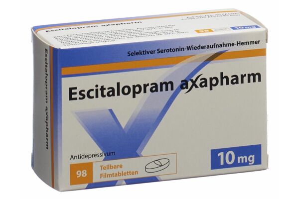 Escitalopram axapharm cpr pell 10 mg 98 pce