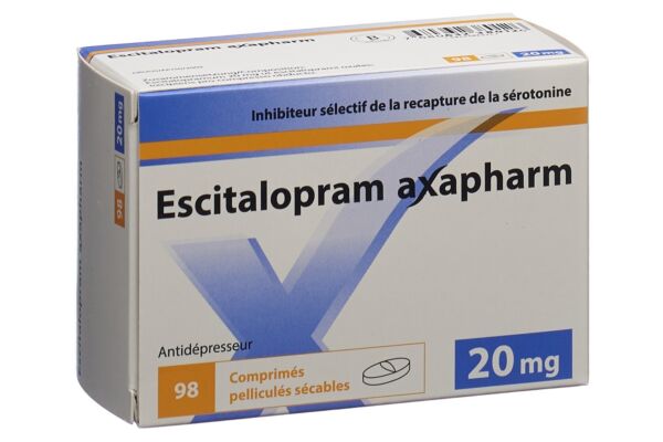 Escitalopram axapharm cpr pell 20 mg 98 pce