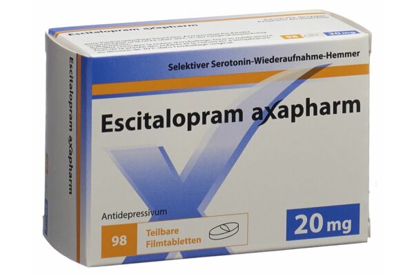 Escitalopram axapharm cpr pell 20 mg 98 pce