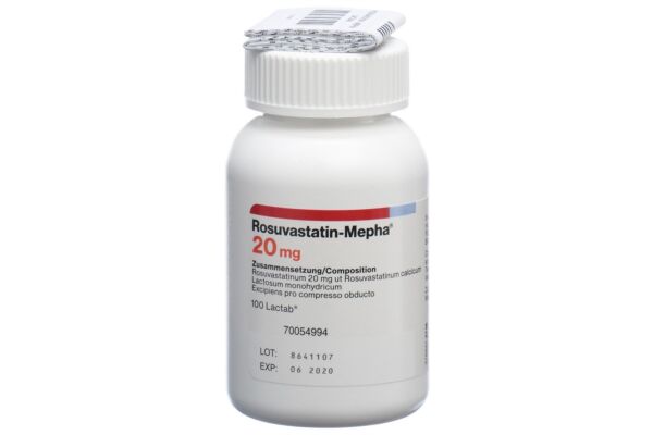 Rosuvastatin-Mepha cpr pell 20 mg bte 100 pce
