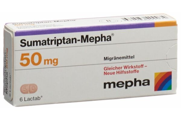 Sumatriptan-Mepha cpr pell 50 mg 6 pce